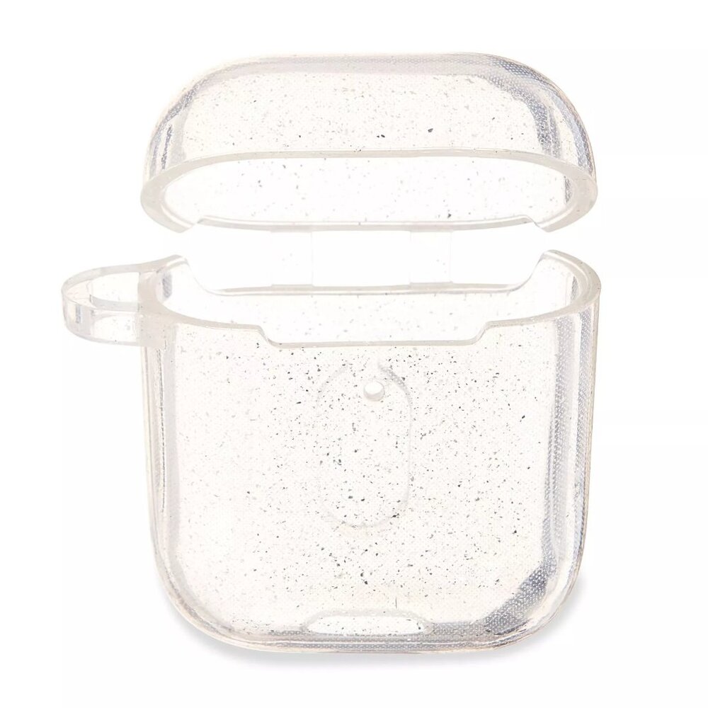 Onn Charging Case Cover for Apple AirPods (1st, 2nd generation) -Silver Glitter